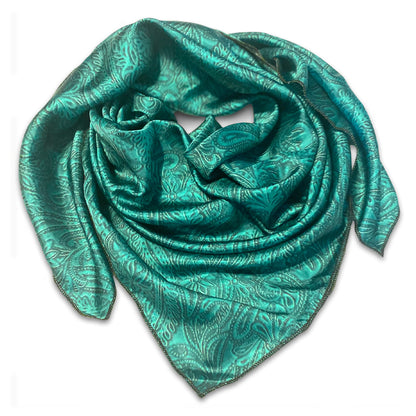 Paisley Turquoise Embossed Western Wild Rags