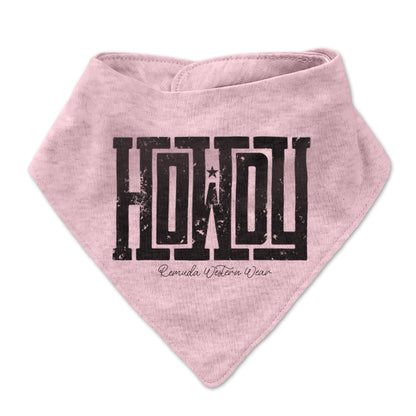 Say 'Howdy' to mess-free meals with our pink infant bandana style western bib. Perfect for your little cowboy or cowgirl.