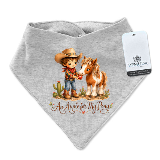 Pony Pals An Apple For My Pony - Cowboy Infant / Toddler Western Boys Bandana Bib