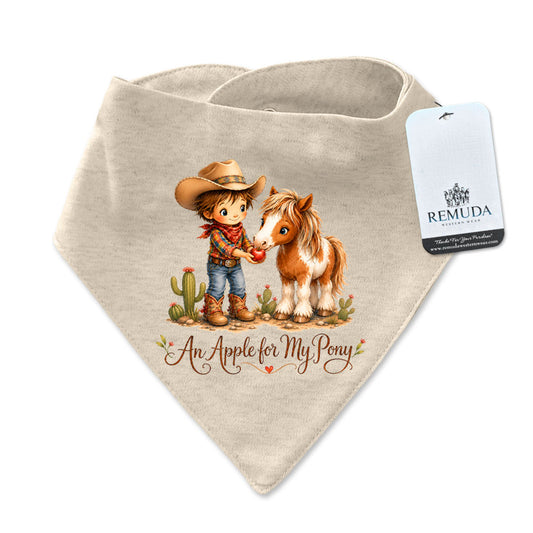 Pony Pals An Apple For My Pony - Cowboy Infant / Toddler Western Boys Bandana Bib