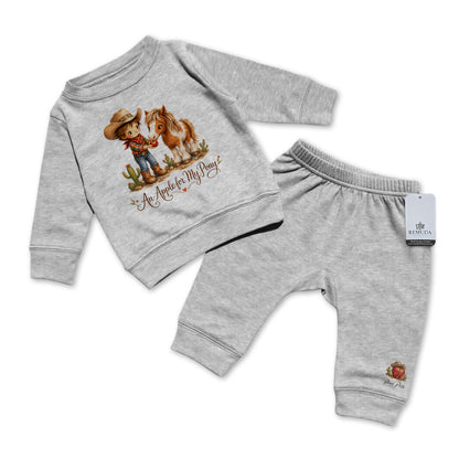 Pony Pals An Apple For My Pony - Infant Boys Western 2 Piece Sweatsuit