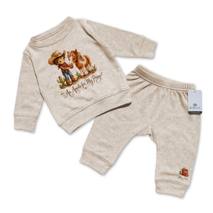 Pony Pals An Apple For My Pony - Infant Boys Western 2 Piece Sweatsuit