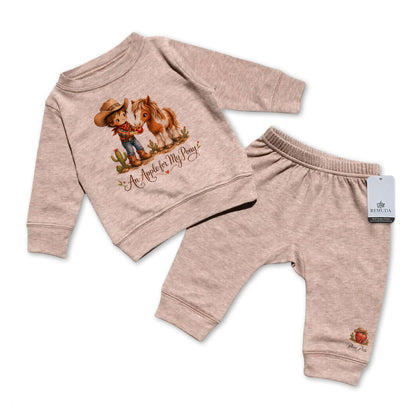 Pony Pals An Apple For My Pony - Infant Boys Western 2 Piece Sweatsuit