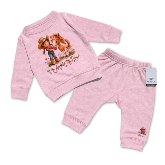 Pony Pals An Apple For My Pony - Infant Girls Western 2 Piece Sweatsuit