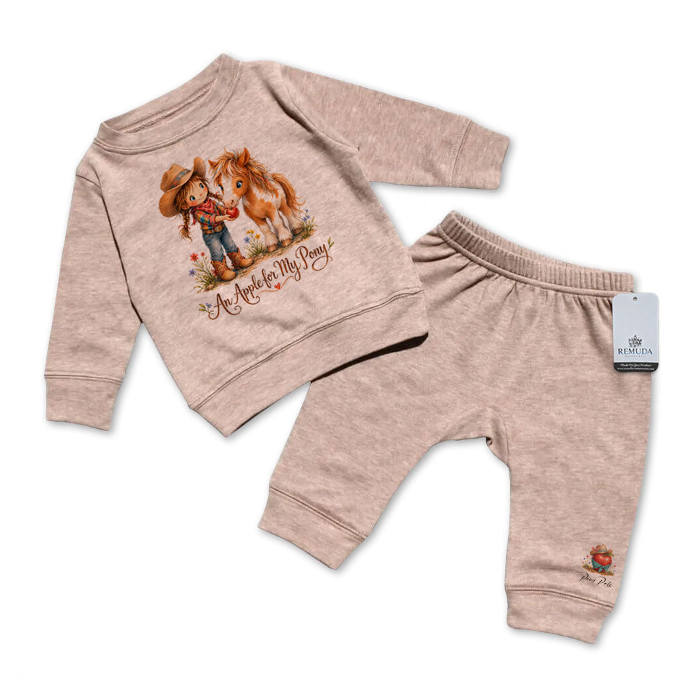 Pony Pals An Apple For My Pony - Infant Girls Western 2 Piece Sweatsuit