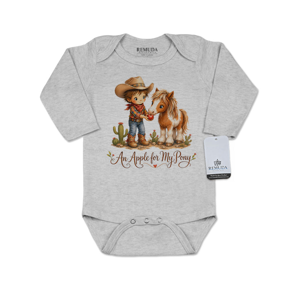 Pony Pals An Apple For My Pony - Cowboy Infant One Piece Western Romper