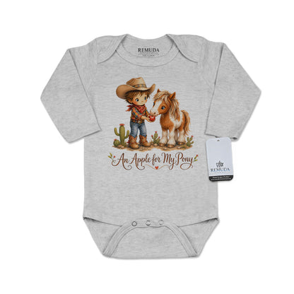 Pony Pals An Apple For My Pony - Cowboy Infant One Piece Western Romper