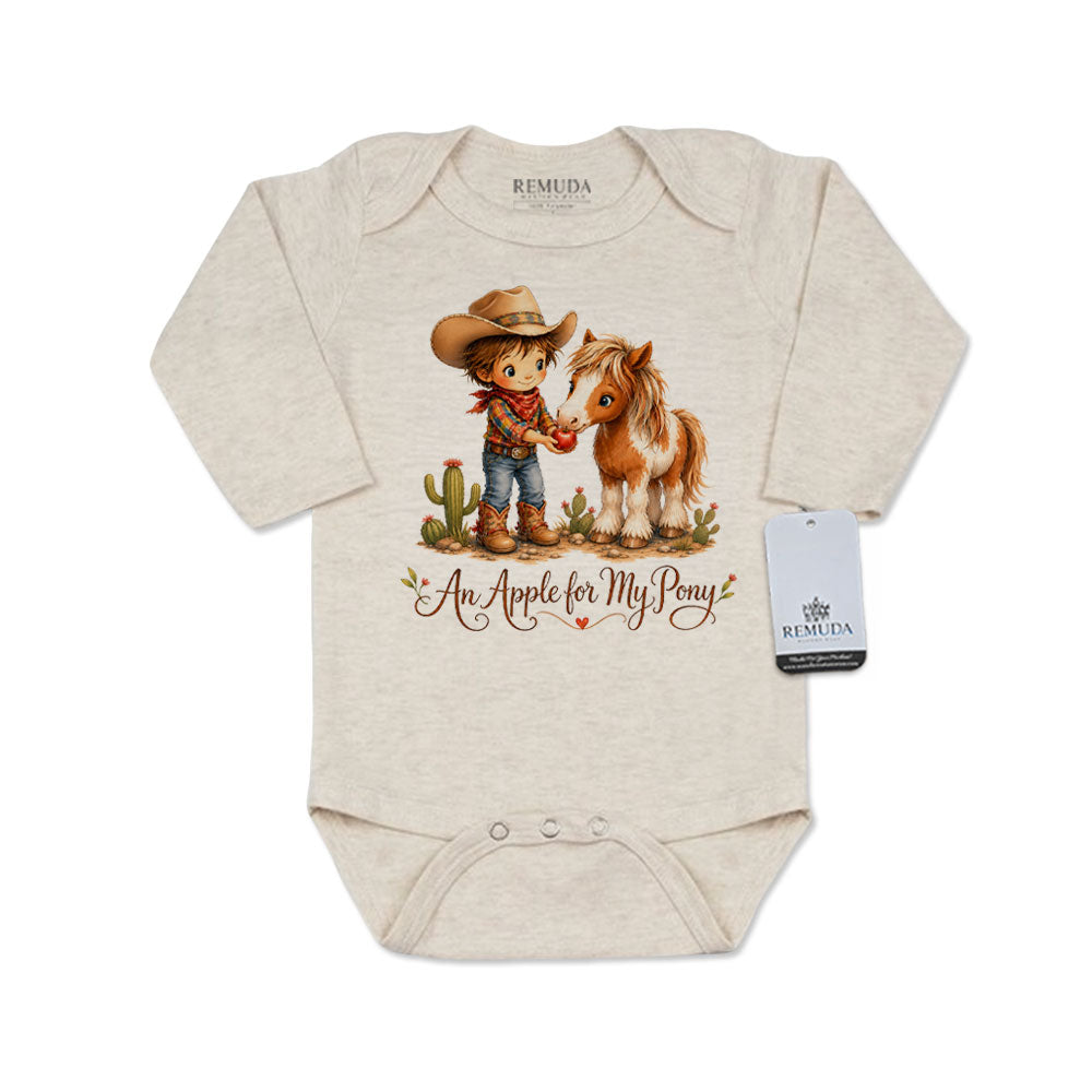 Pony Pals An Apple For My Pony - Cowboy Infant One Piece Western Romper