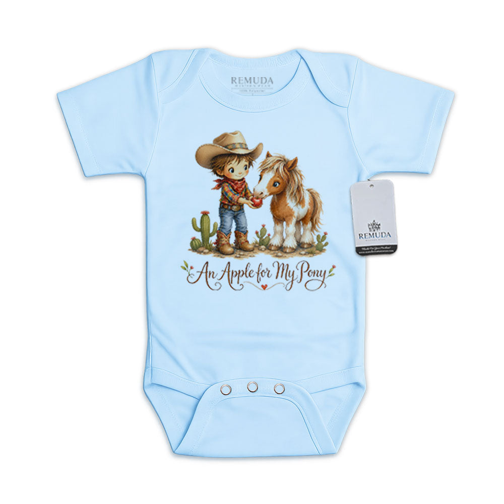 Pony Pals An Apple For My Pony - Cowboy Infant One Piece Western Romper