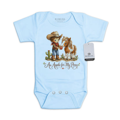 Pony Pals An Apple For My Pony - Cowboy Infant One Piece Western Romper