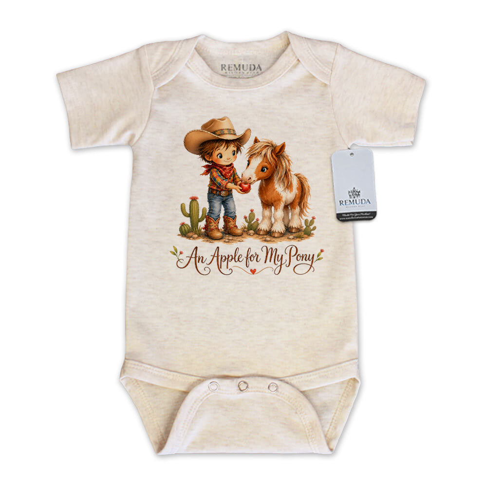 Pony Pals An Apple For My Pony - Cowboy Infant One Piece Western Romper