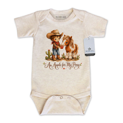 Pony Pals An Apple For My Pony - Cowboy Infant One Piece Western Romper