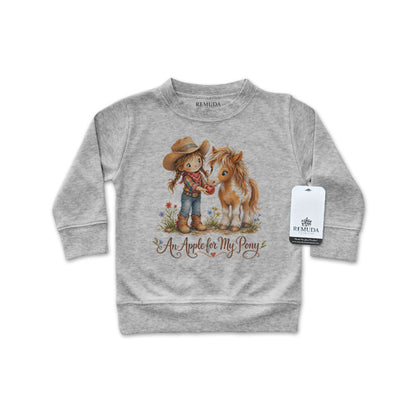 Pony Pals An Apple For My Pony - Western Infant Girls Long Sleeve Pullover Shirt