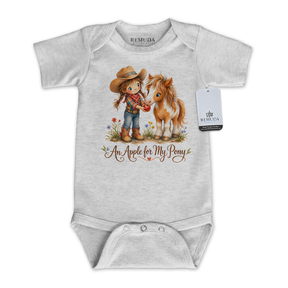 Pony Pals An Apple For My Pony - Cowgirl Infant One Piece Western Romper
