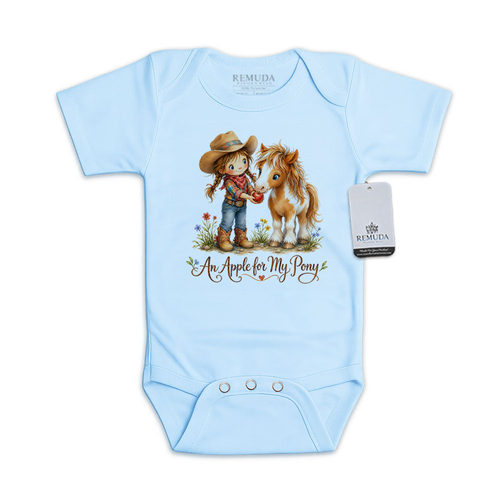 Pony Pals An Apple For My Pony - Cowgirl Infant One Piece Western Romper