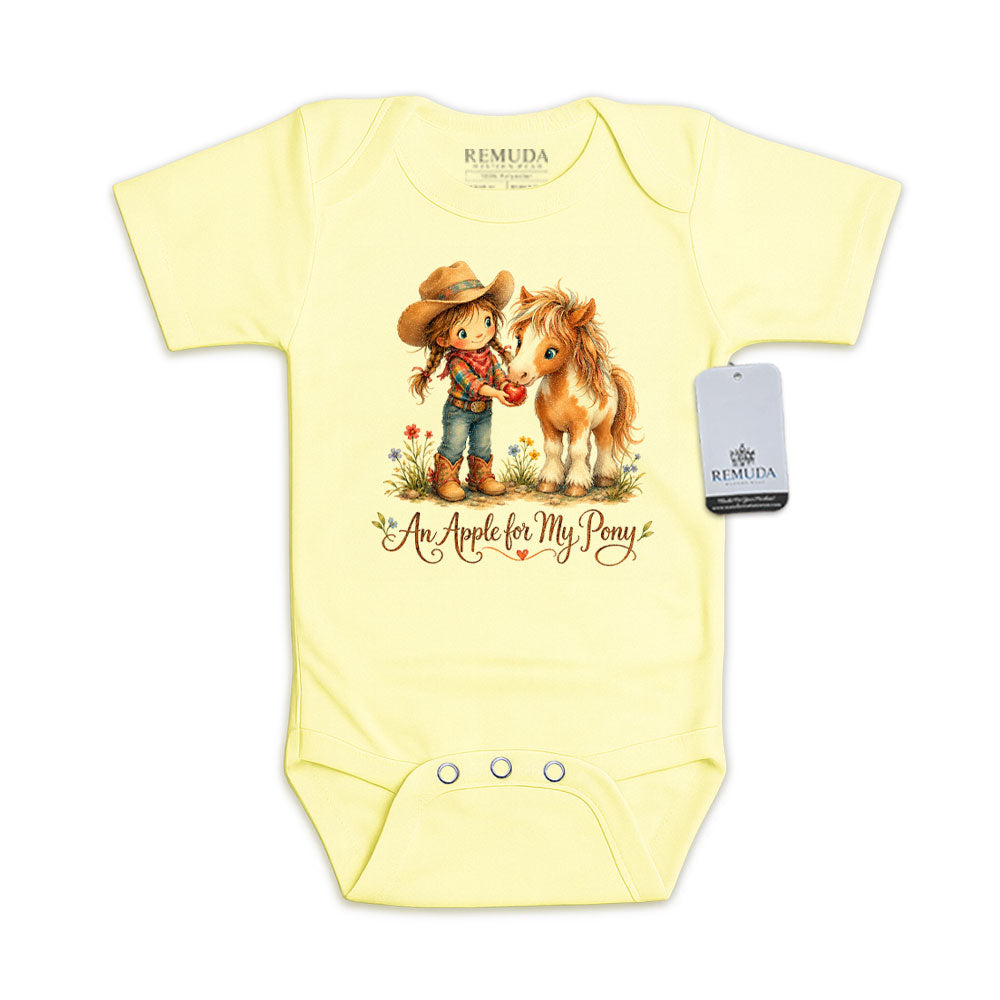 Pony Pals An Apple For My Pony - Cowgirl Infant One Piece Western Romper