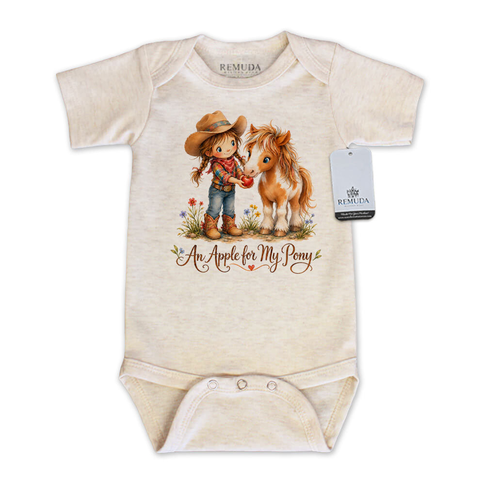 Pony Pals An Apple For My Pony - Cowgirl Infant One Piece Western Romper