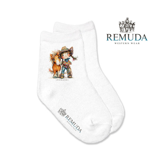 Pony Pals Cowgirl - Infant Baby Western Crew Socks