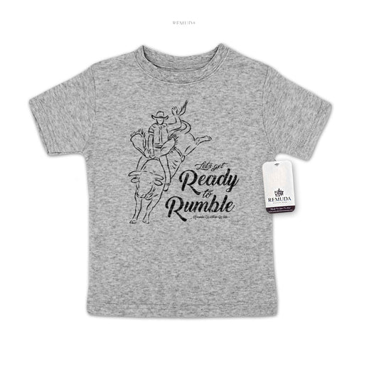 Ready To Rumble Bull Rider -  Infant Western Black On Black Tee T-Shirt