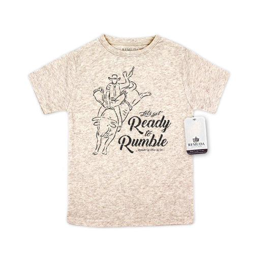 Ready To Rumble Bull Rider - Western Black On Black Toddler Tee T-Shirt