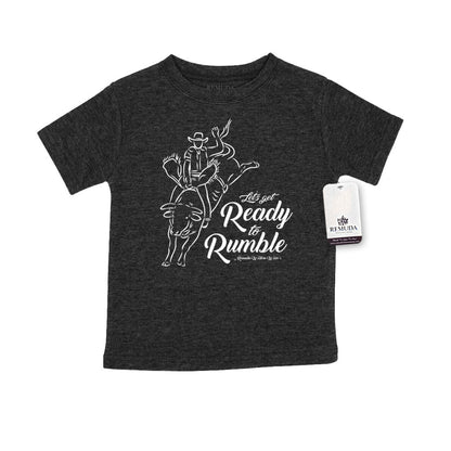 Ready To Rumble Bull Rider - Western Black On Black Toddler Tee T-Shirt