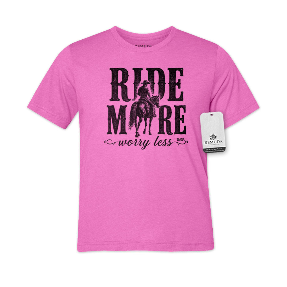Ride More Worry Less - Adult Unisex Western Tee T-Shirt