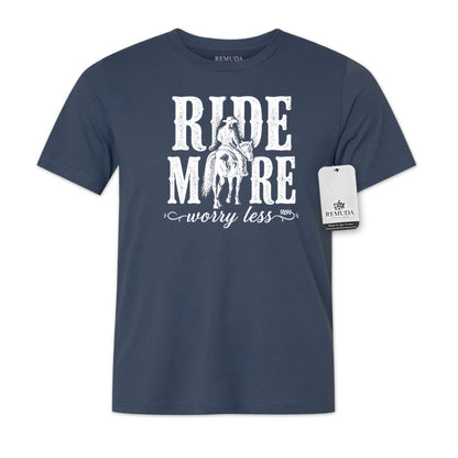 Ride More Worry Less - Adult Unisex Western Tee T-Shirt