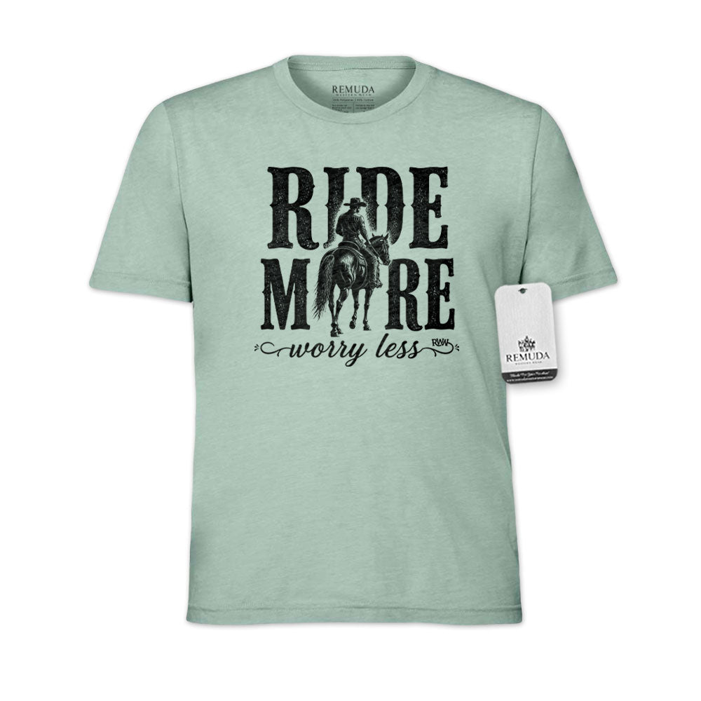 Ride More Worry Less - Adult Unisex Western Tee T-Shirt