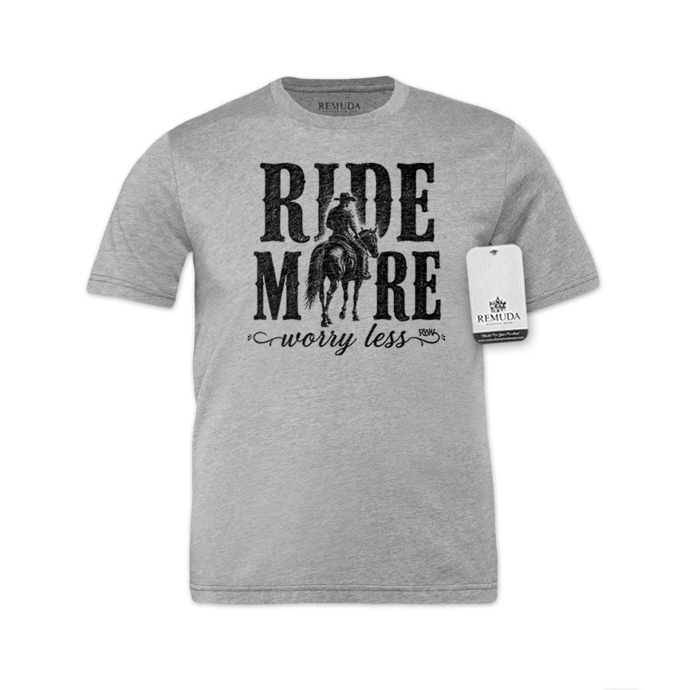 Ride More Worry Less - Adult Unisex Western Tee T-Shirt