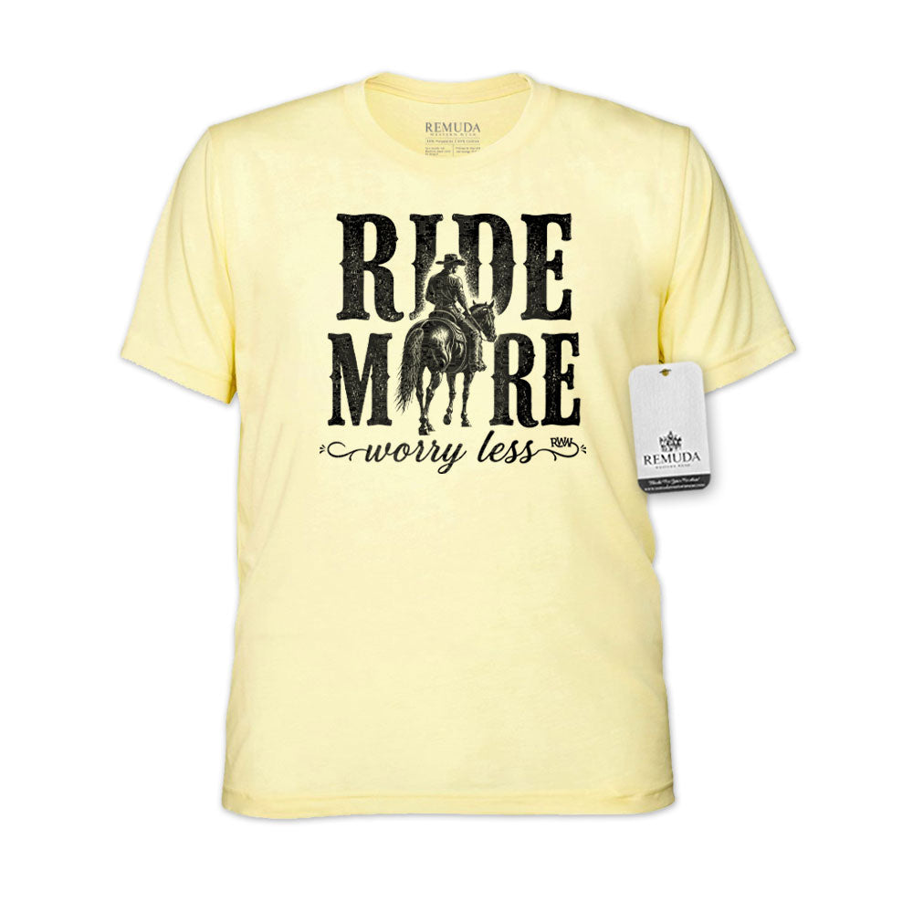 Ride More Worry Less - Adult Unisex Western Tee T-Shirt