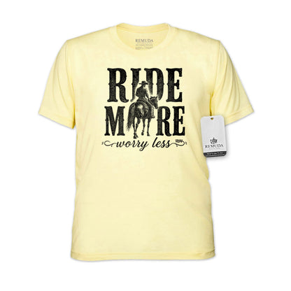 Ride More Worry Less - Adult Unisex Western Tee T-Shirt