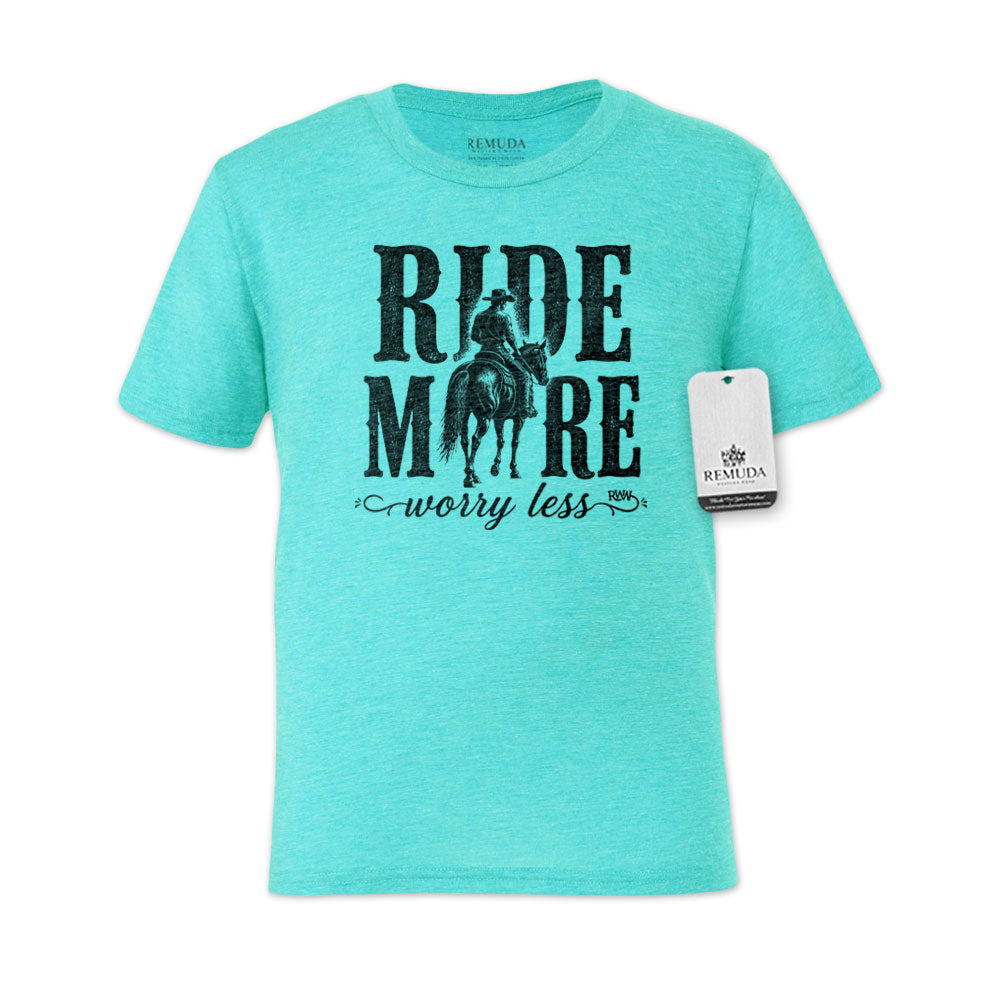 Ride More Worry Less - Adult Unisex Western Tee T-Shirt