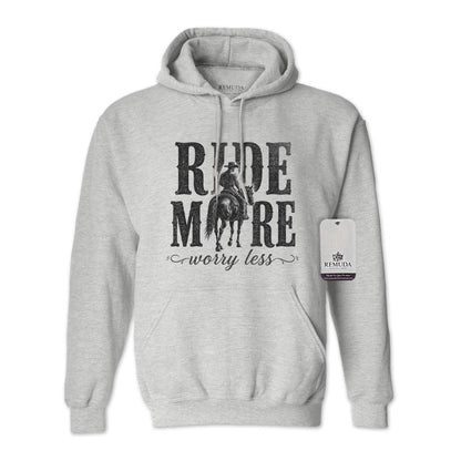 Ride More Worry Less - Adult Unisex Western Hoodie
