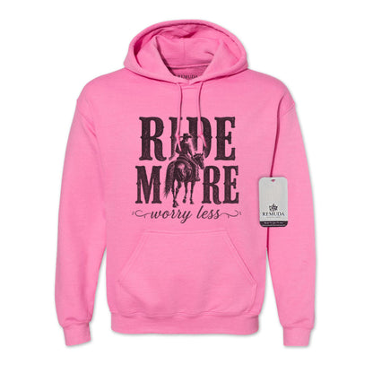 Ride More Worry Less - Adult Unisex Western Hoodie