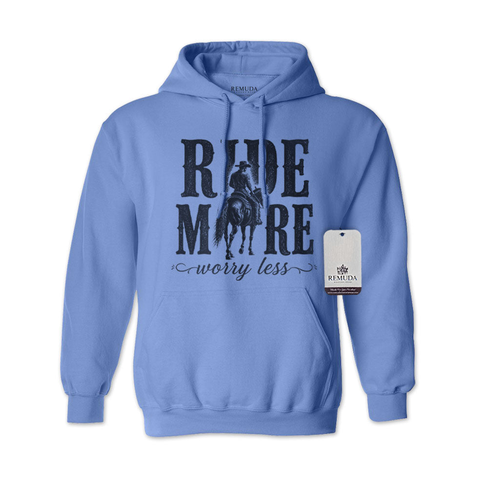 Ride More Worry Less - Adult Unisex Western Hoodie