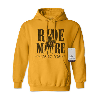 Ride More Worry Less - Adult Unisex Western Hoodie