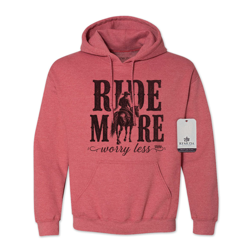 Ride More Worry Less - Adult Unisex Western Hoodie