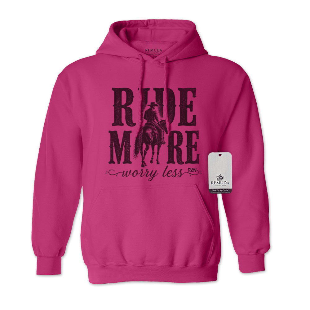 Ride More Worry Less - Adult Unisex Western Hoodie
