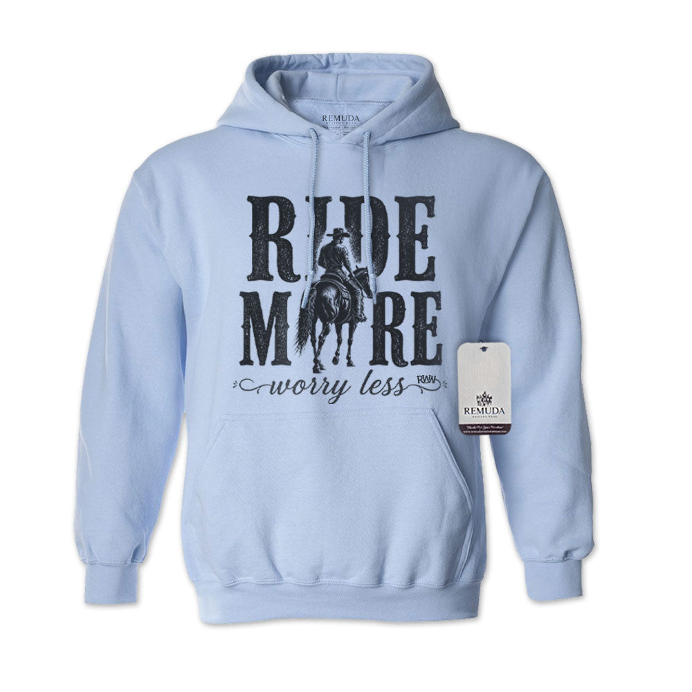 Ride More Worry Less - Adult Unisex Western Hoodie