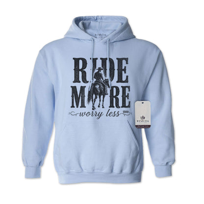 Ride More Worry Less - Adult Unisex Western Hoodie