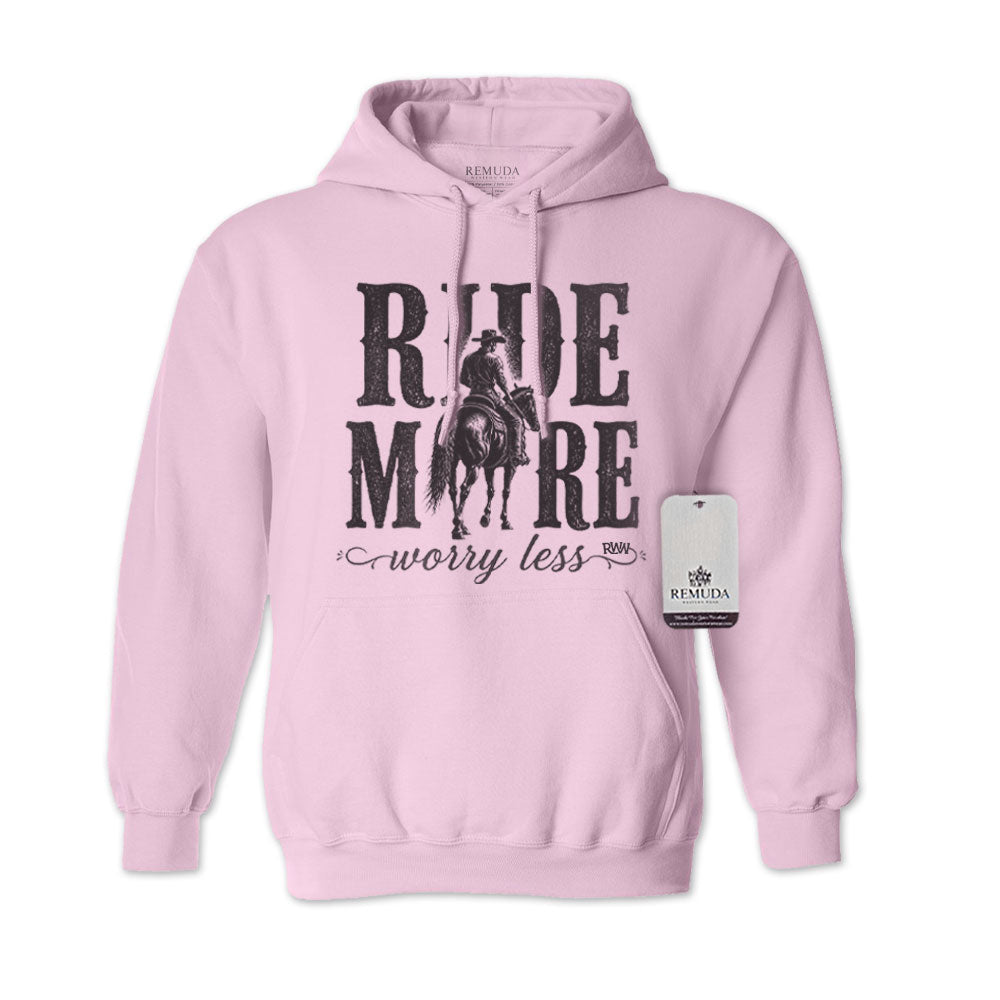 Ride More Worry Less - Adult Unisex Western Hoodie