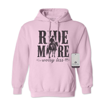 Ride More Worry Less - Adult Unisex Western Hoodie