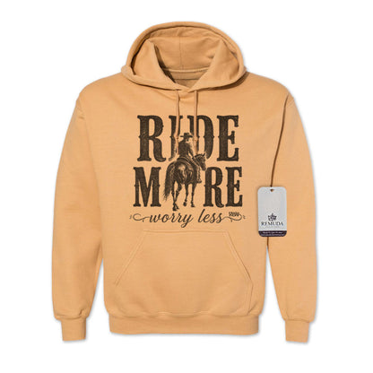 Ride More Worry Less - Adult Unisex Western Hoodie