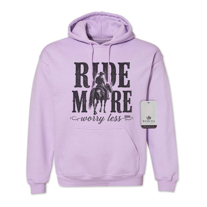 Ride More Worry Less - Adult Unisex Western Hoodie