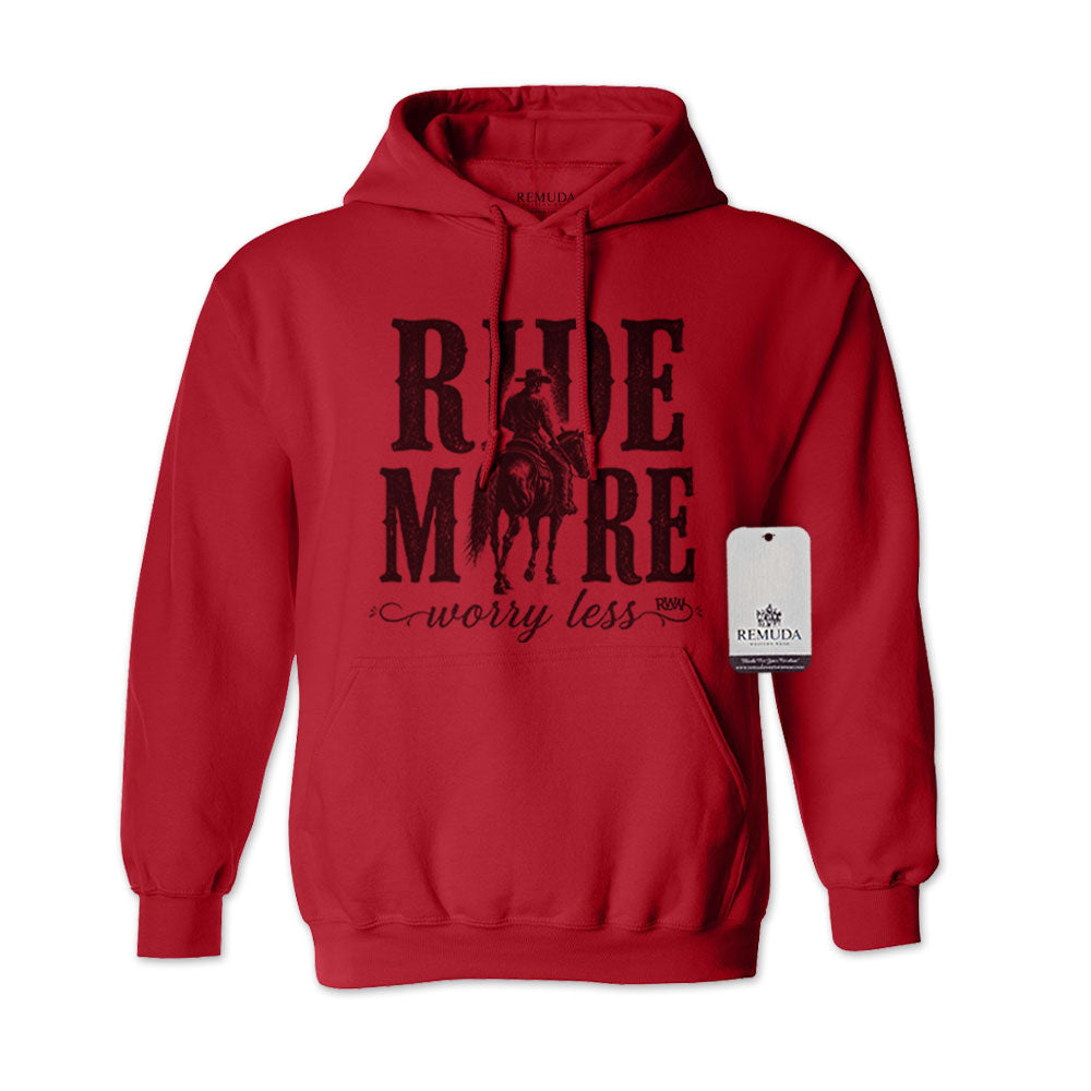 Ride More Worry Less - Adult Unisex Western Hoodie