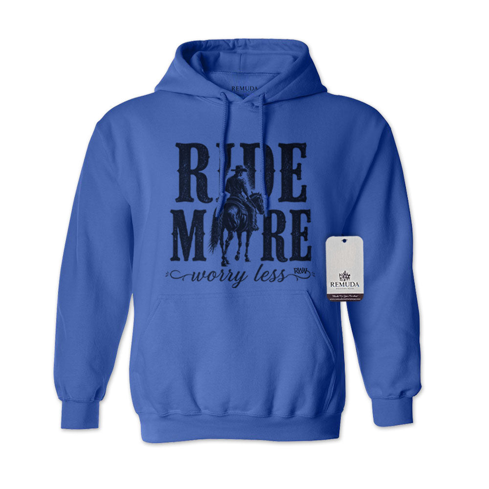 Ride More Worry Less - Adult Unisex Western Hoodie