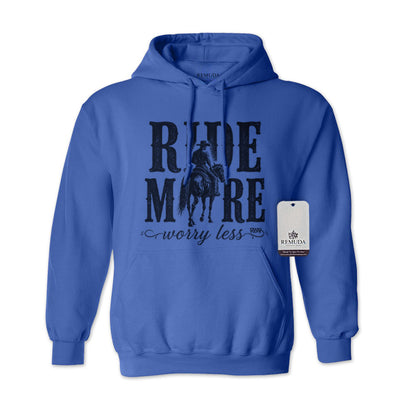 Ride More Worry Less - Adult Unisex Western Hoodie