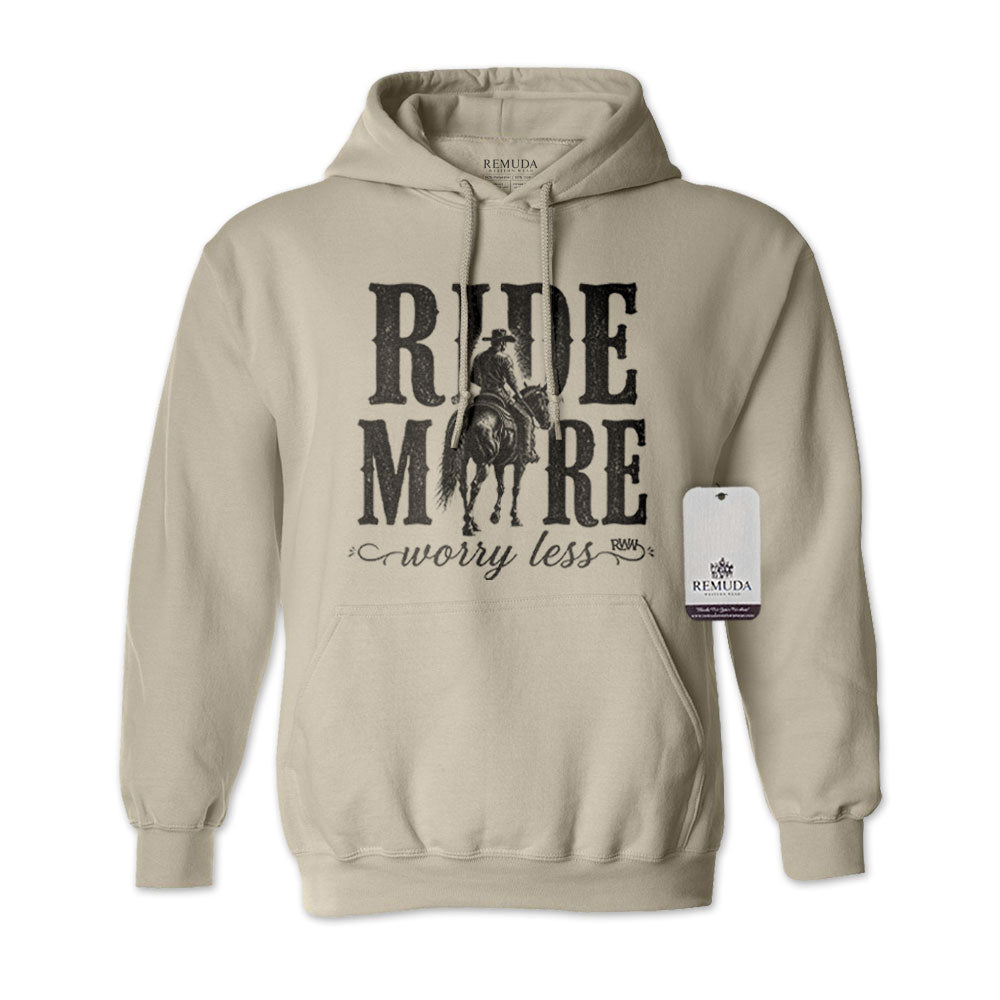 Ride More Worry Less - Adult Unisex Western Hoodie