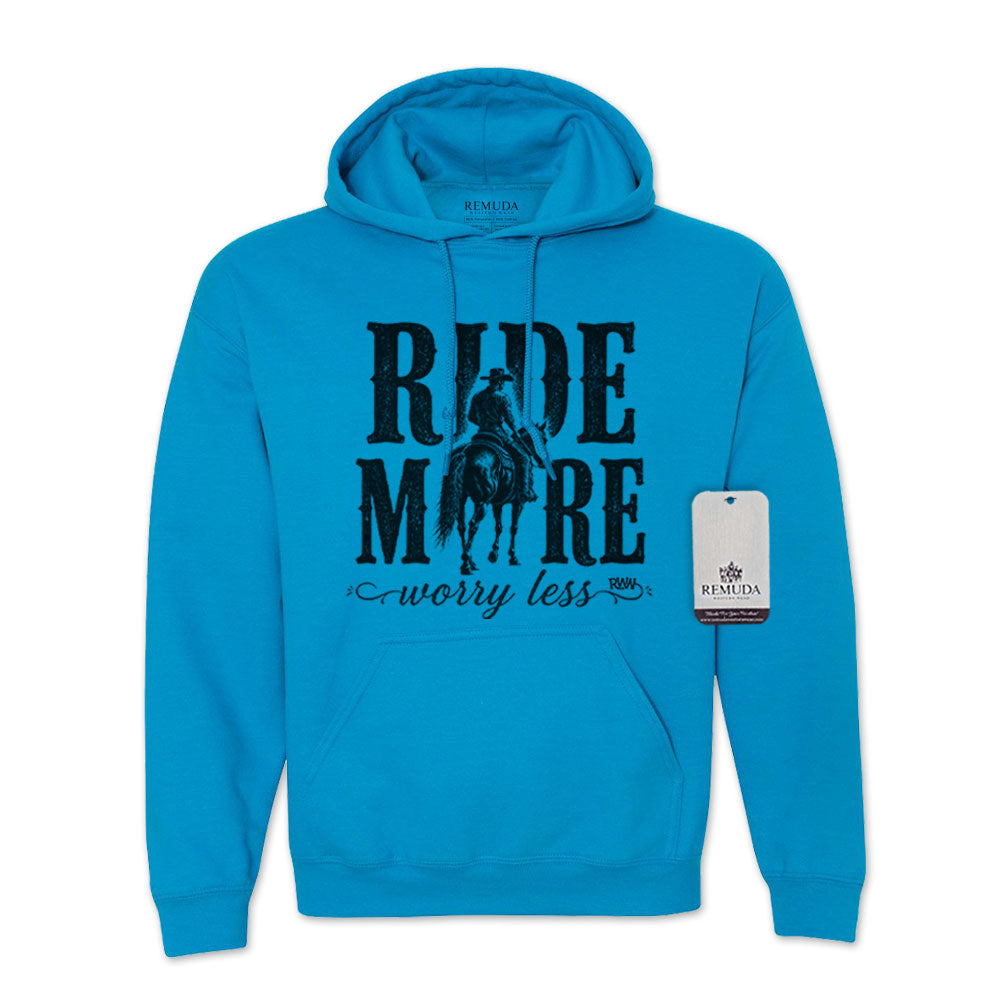 Ride More Worry Less - Adult Unisex Western Hoodie