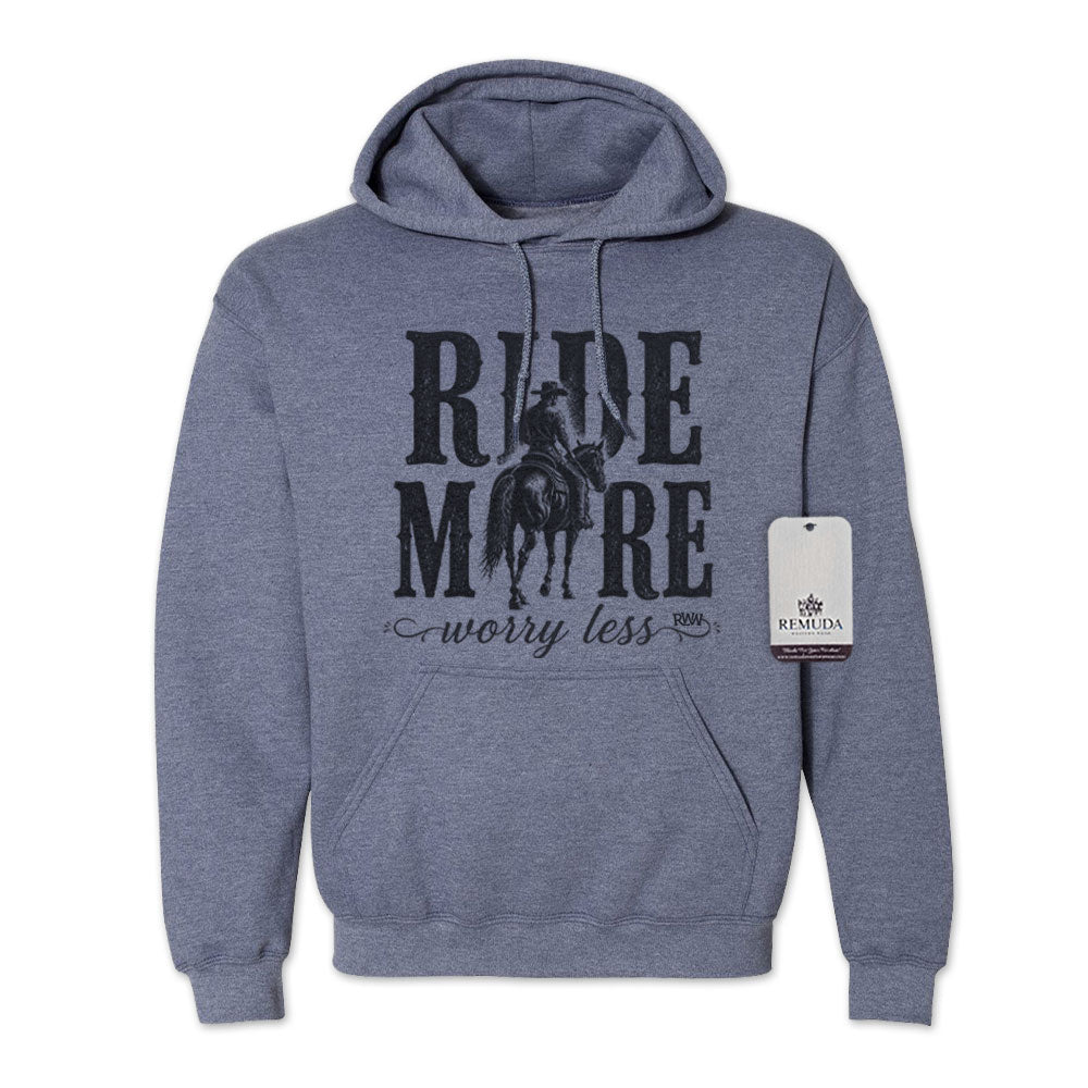 Ride More Worry Less - Adult Unisex Western Hoodie